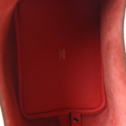 Hermes Taurillon Clemence Picotin Lock 18 PM Rouge Pivoine 5 of 10