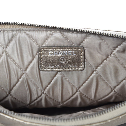 Chanel Metallic Lambskin Quilted Medium Cosmetic Case Gold 7 of 8