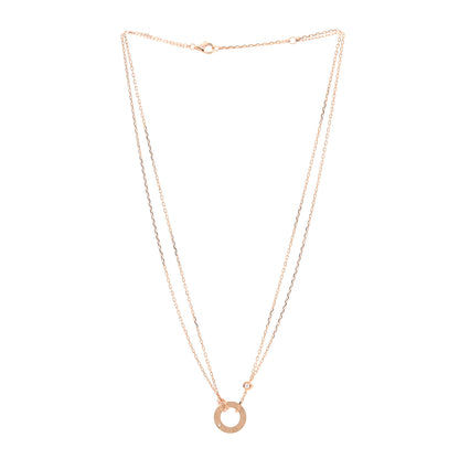 Cartier 18K Pink Gold 2 Diamond LOVE Necklace 3 of 5