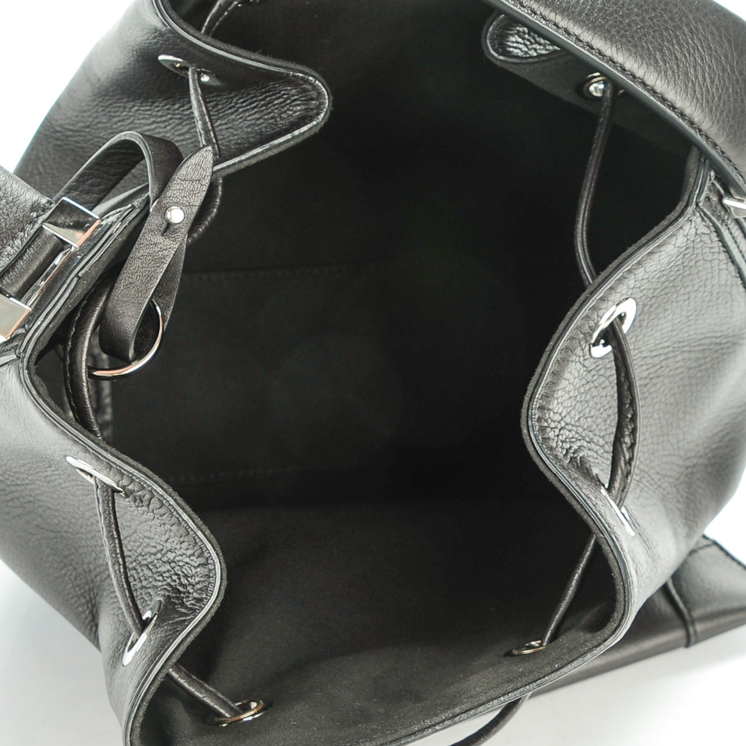 Givenchy Calfskin Small Lucrezia Drawstring Bucket Bag Black 6 of 8