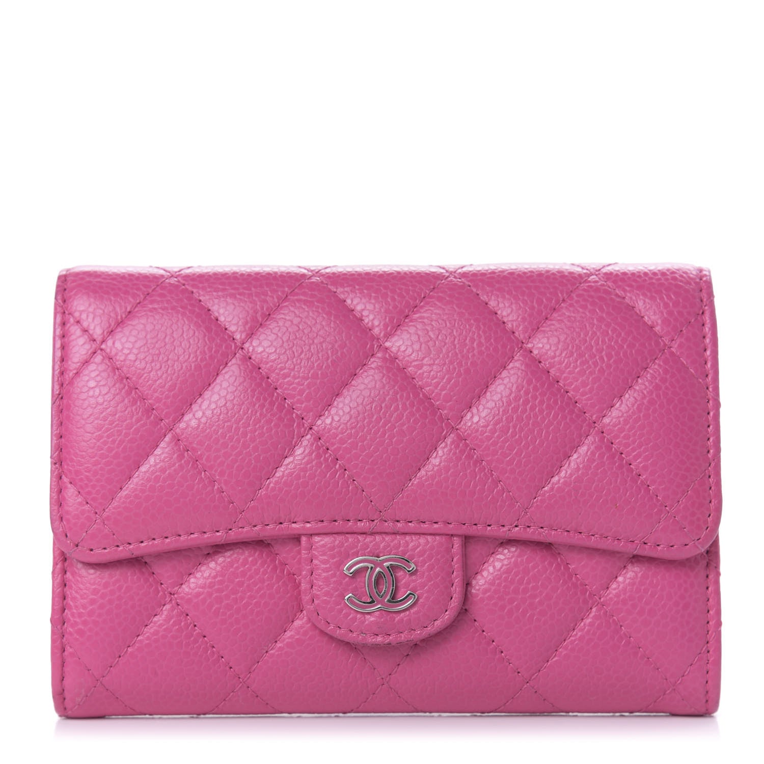 Chanel Iridescent Caviar Quilted Medium Flap Wallet Pink 1 of 11