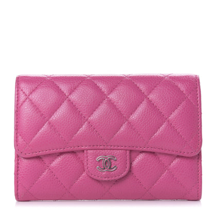 Chanel Iridescent Caviar Quilted Medium Flap Wallet Pink 1 of 11