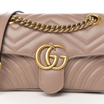 Gucci Calfskin Matelasse Mini GG Marmont Shoulder Bag Porcelain Rose 9 of 10