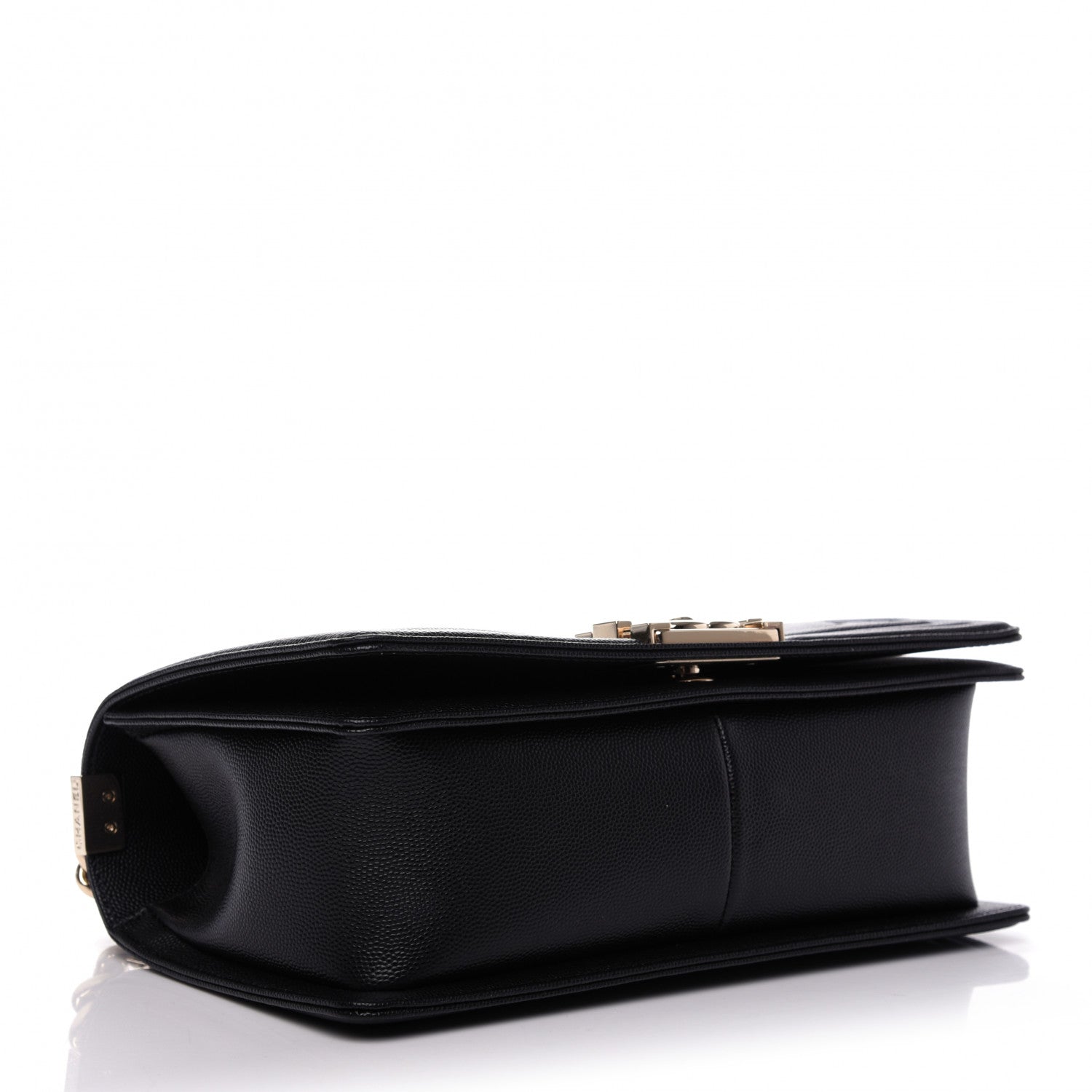 Chanel Caviar Chevron Quilted Medium Boy Flap Black 4 of 9