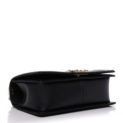 Chanel Caviar Chevron Quilted Medium Boy Flap Black 4 of 9