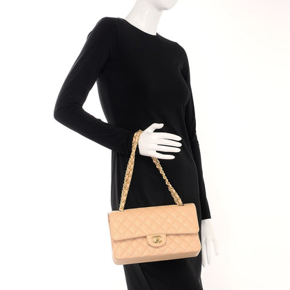 Chanel Caviar Quilted Medium Double Flap Beige Clair 2 of 7