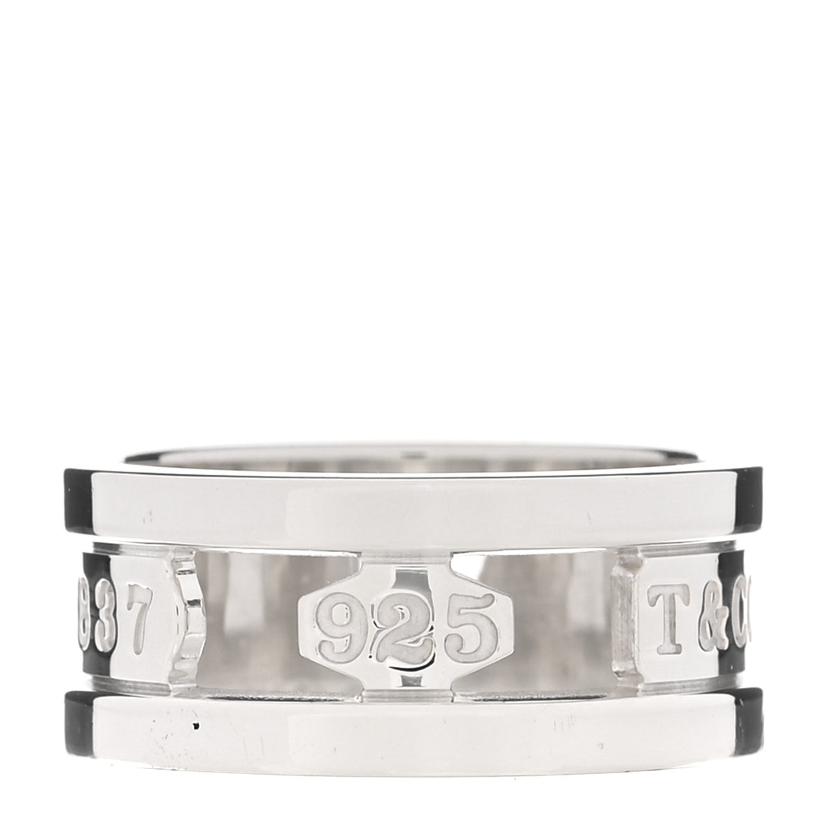 Tiffany Sterling Silver 1837 Elements Ring 59 8.75 3 of 4