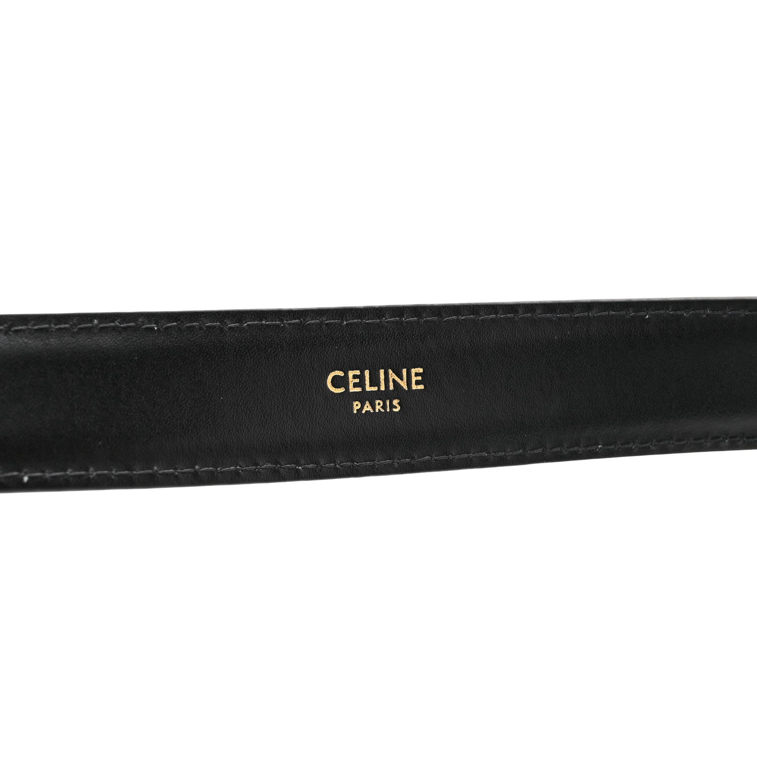 Celine Box Calfskin Medium 25mm Triomphe Belt Black 75 30 Black 5 of 8