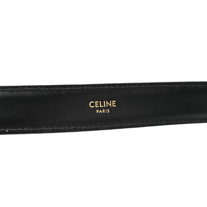 Celine Box Calfskin Medium 25mm Triomphe Belt Black 75 30 Black 5 of 8