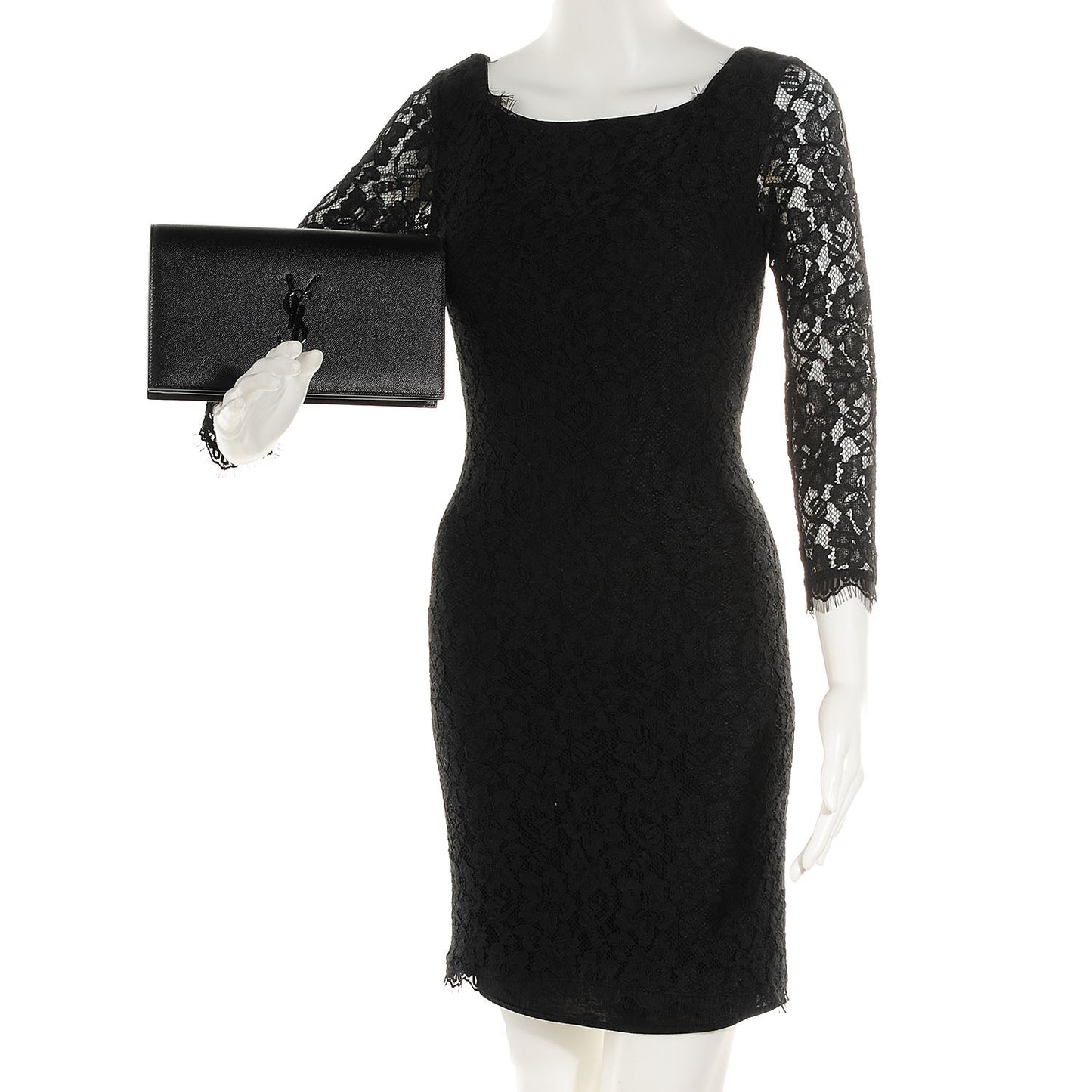 Grain De Poudre Classic Monogram Clutch Nero Black