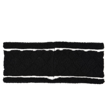 Chanel Cashmere CC Headband Black White 2 of 4