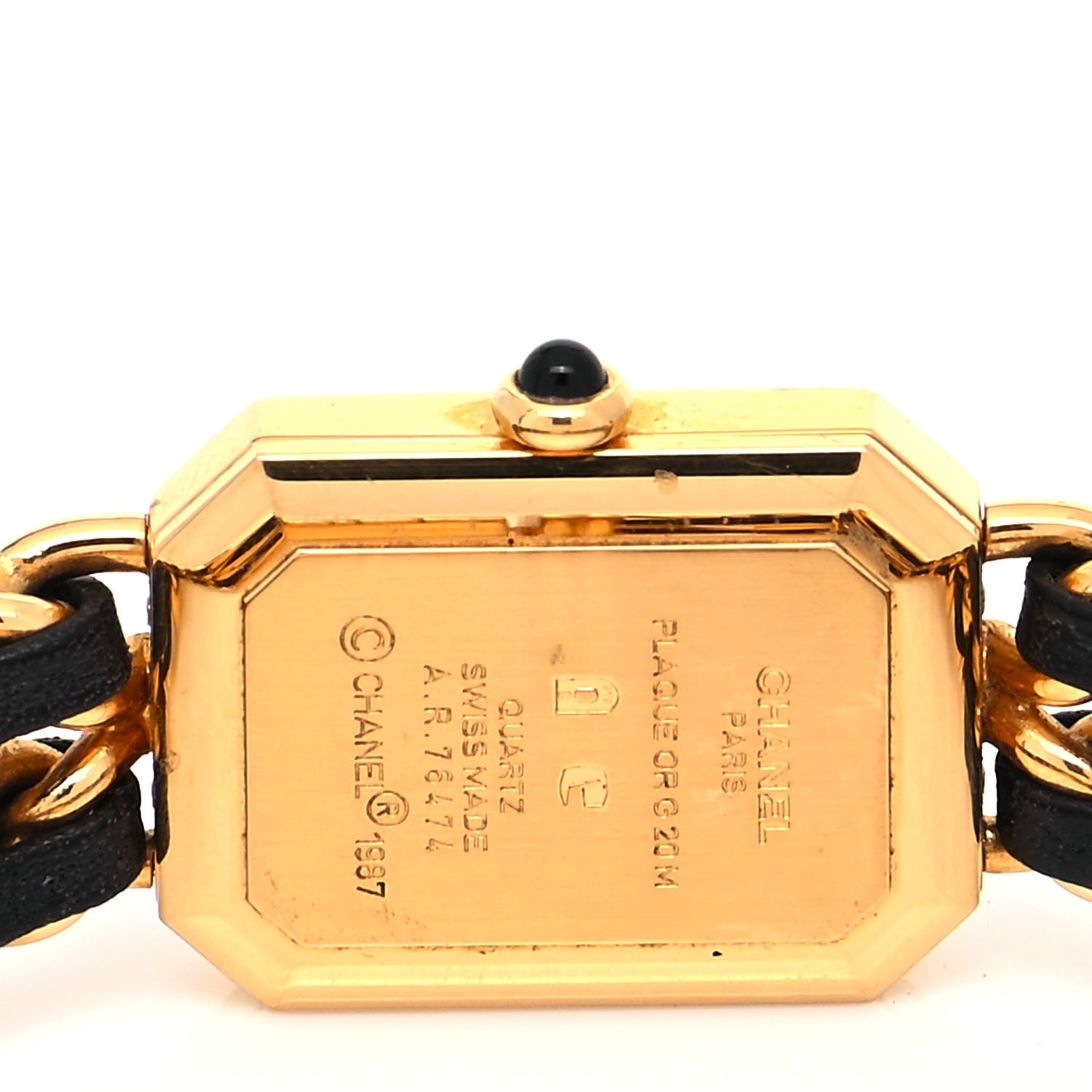 Chanel Stainless Steel Lambskin 20mm Chain Premiere Quartz Watch Gold L 4 of 4