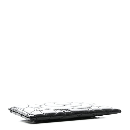 Chanel Lambskin Camellia Embossed Card Holder Black 4 of 8