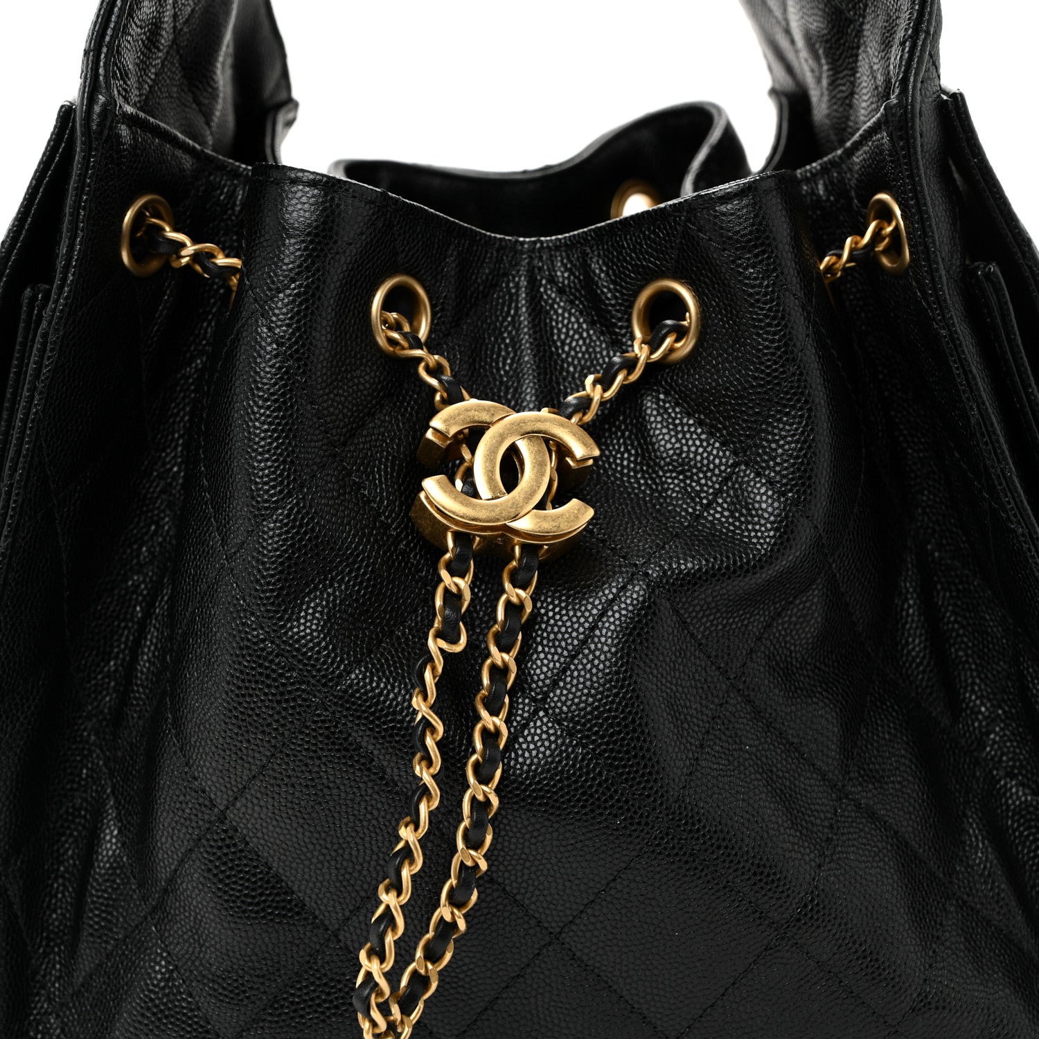 Chanel Caviar Quilted Small Chanel 25 Handbag Black 8 of 10