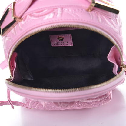 Versace Calfskin Palazzo Embroidered Baroque Mini Backpack Pink 6 of 6