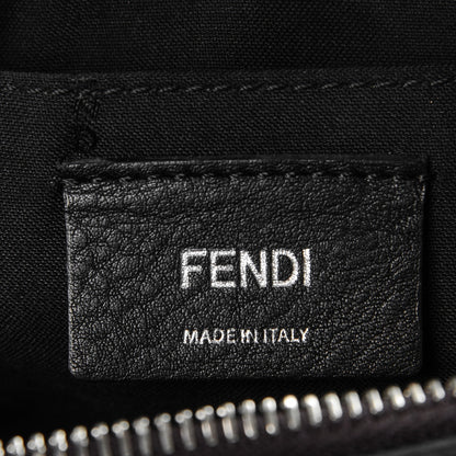 Fendi Vitello Dolce Snakeskin Nappa Croc Tail Flowerland Studded Mini By The Way Boston Bag Black Natural Multicolor 5 of 7
