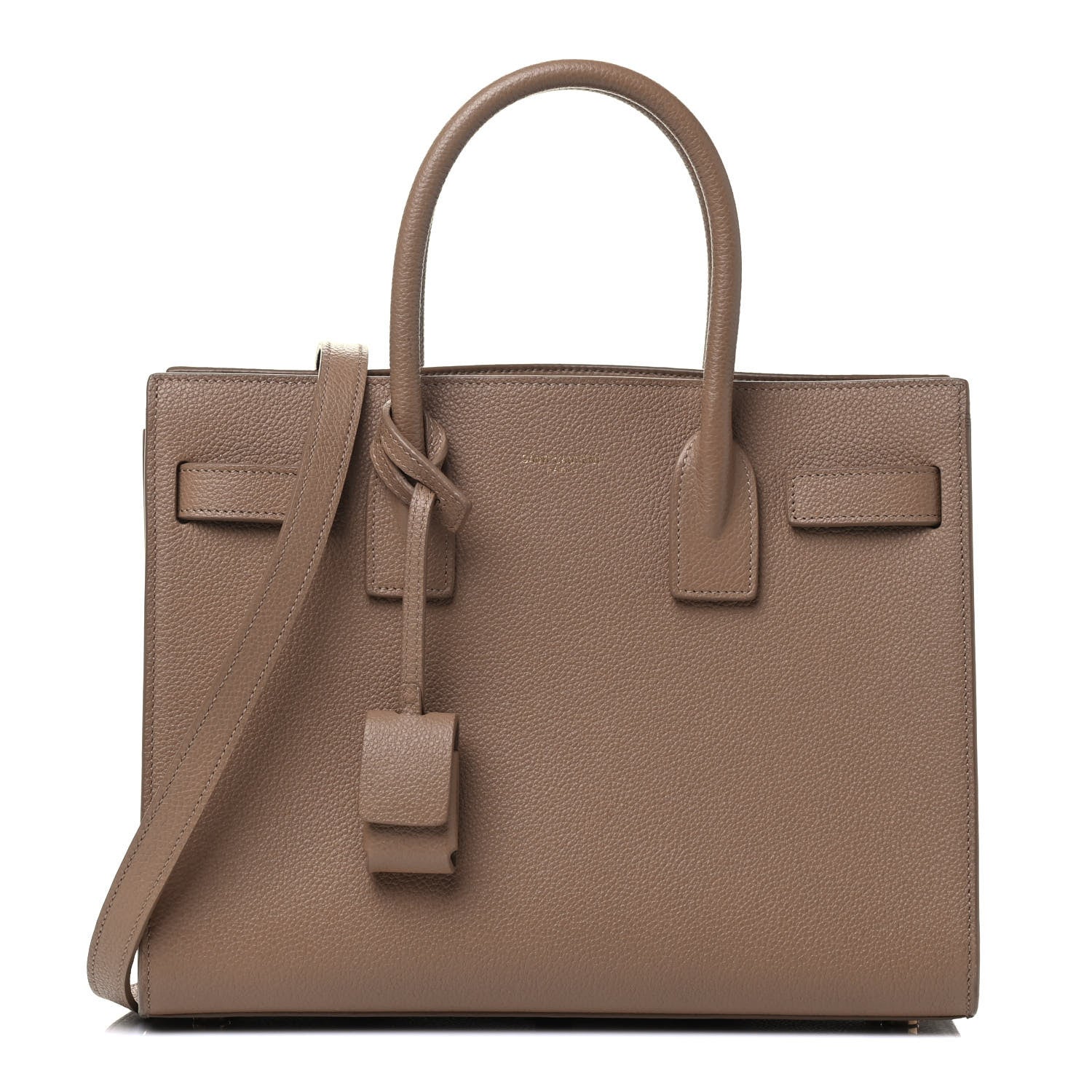 Saint Laurent Grained Calfskin Baby Sac De Jour Taupe 1 of 4