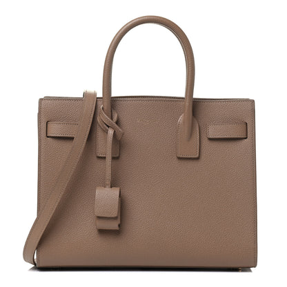 Saint Laurent Grained Calfskin Baby Sac De Jour Taupe 1 of 4
