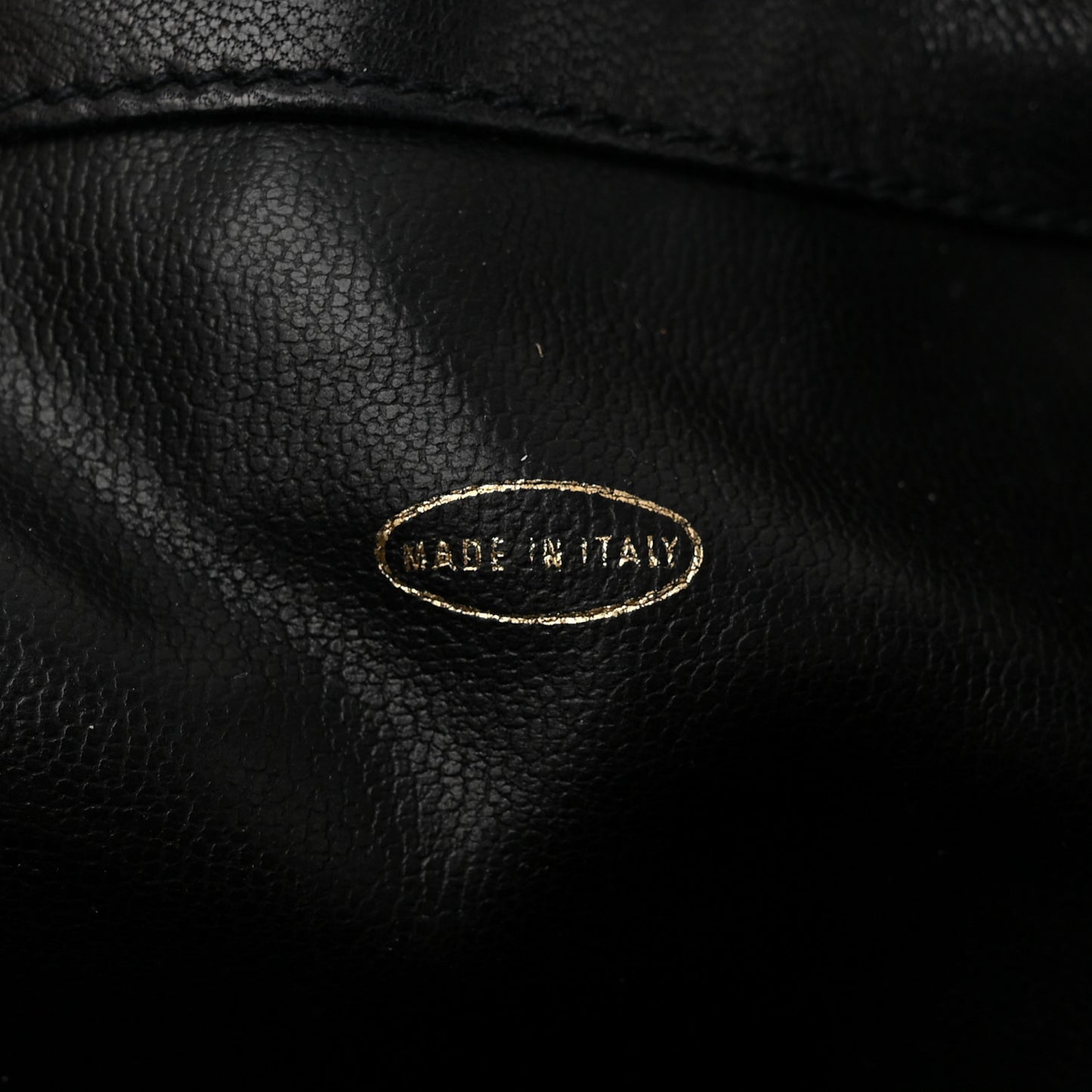 Lambskin CC Drawstring Bag Black