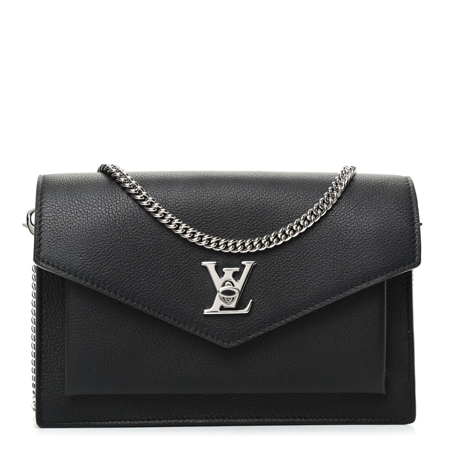 Soft Calfskin My Lockme Chain Pochette Black