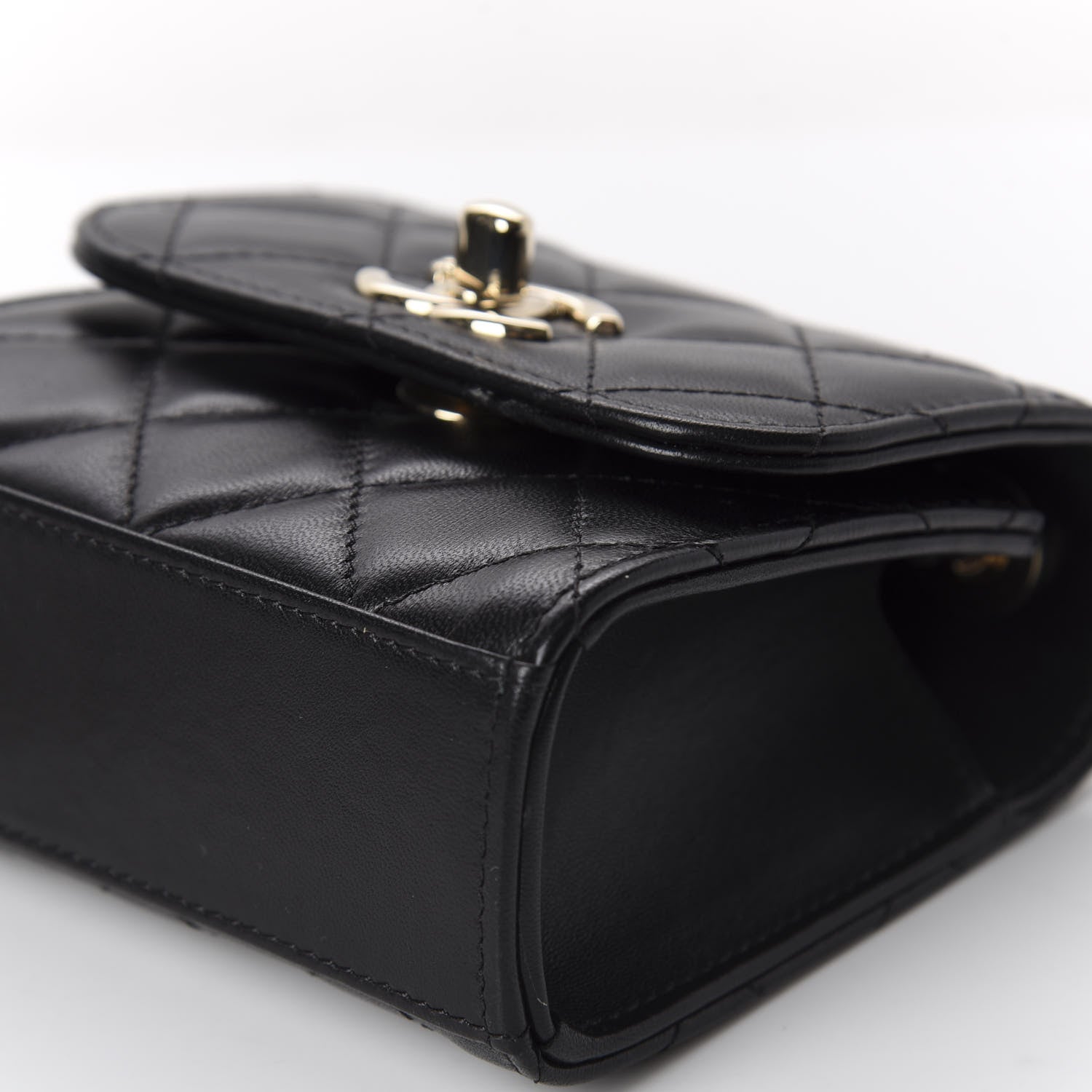 Chanel Lambskin Quilted Mini Trendy CC Chain Wallet Black 6 of 10