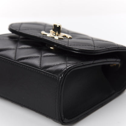 Chanel Lambskin Quilted Mini Trendy CC Chain Wallet Black 6 of 10