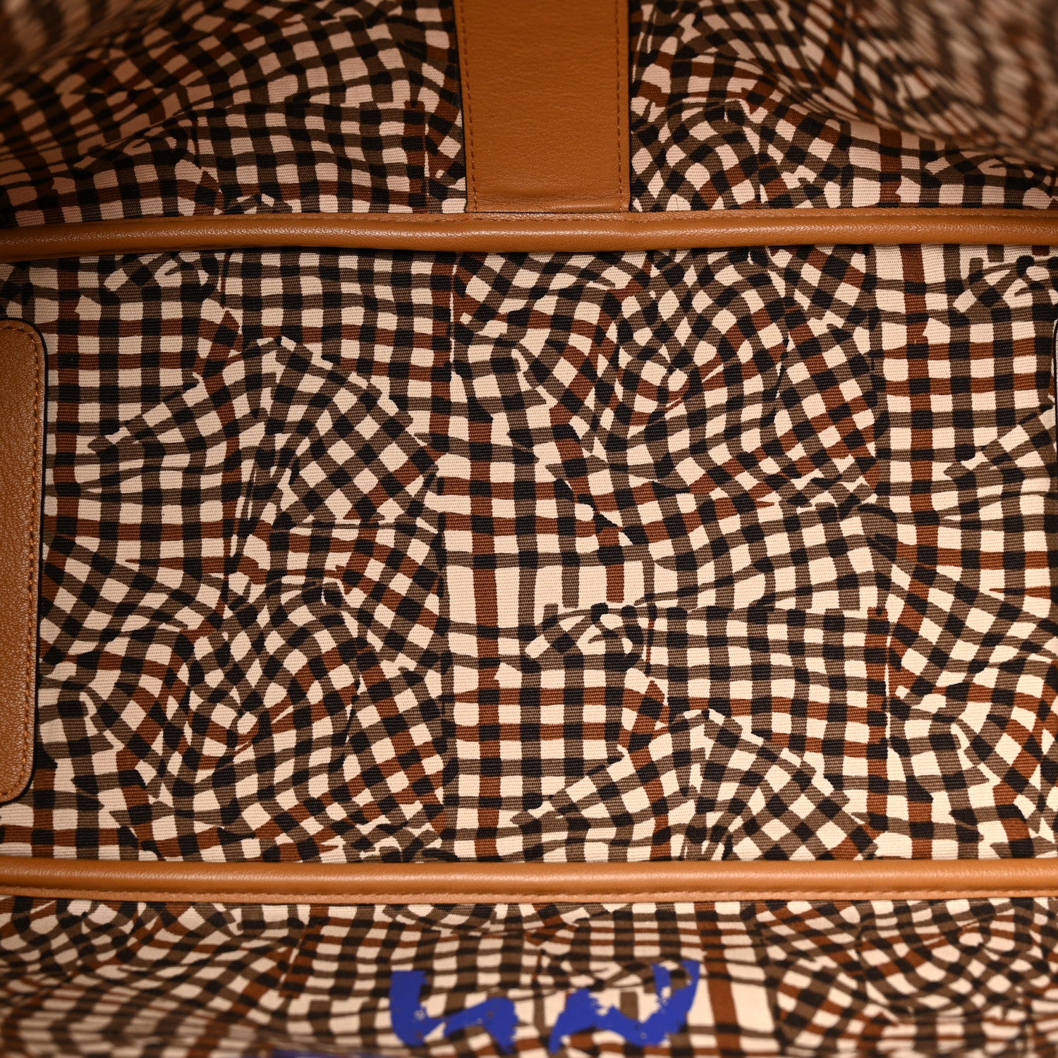 MCM Visetos Medium Liz Reversible Shopper Tote Cognac 5 of 9