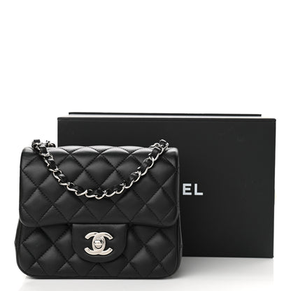 Chanel Lambskin Quilted Mini Square Flap Black 13 of 13