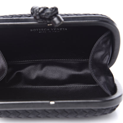 Bottega Veneta Satin Intreccio Impero Knot Clutch Black 5 of 11