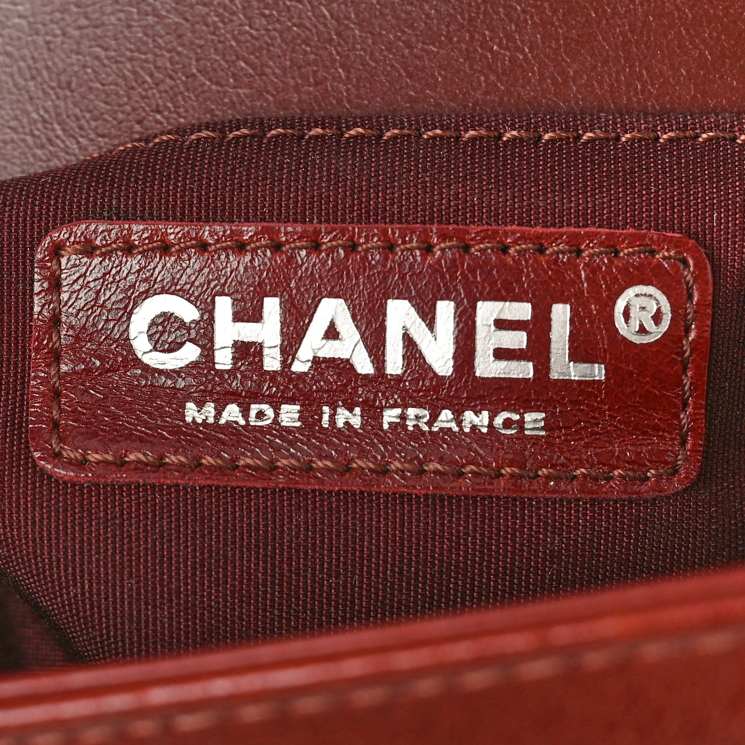 Chanel Goatskin Quilted Medium Boy Handle Flap Burgundy 6 of 10
