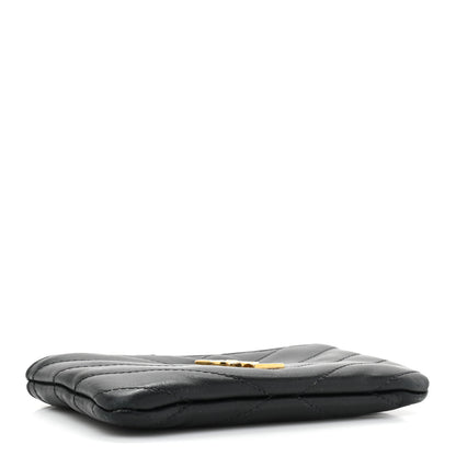 Saint Laurent Calfskin Matelasse Monogram Key Pouch Black 4 of 13