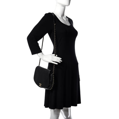 Chanel Calfskin Stitched Messenger Flap Black 2 of 8