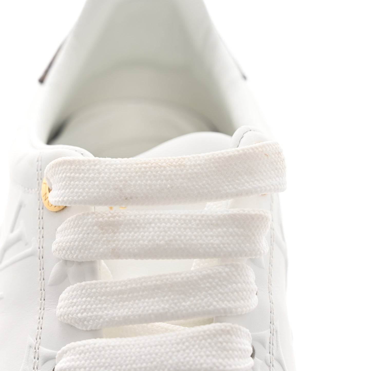 Lambskin Embossed Monogram Time Out Sneakers White