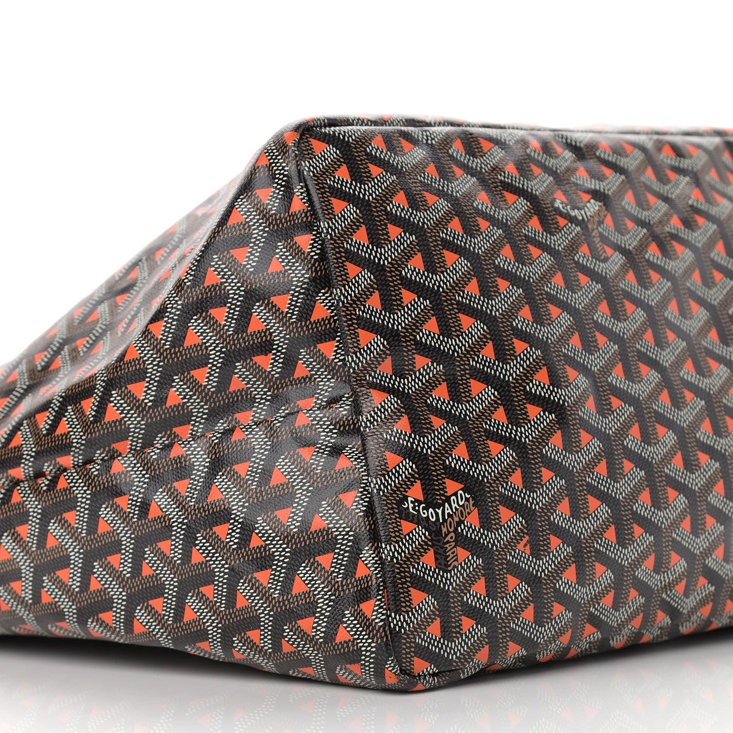 Goyard Goyardine Saint Louis Claire Voie GM Black Orange 5 of 10