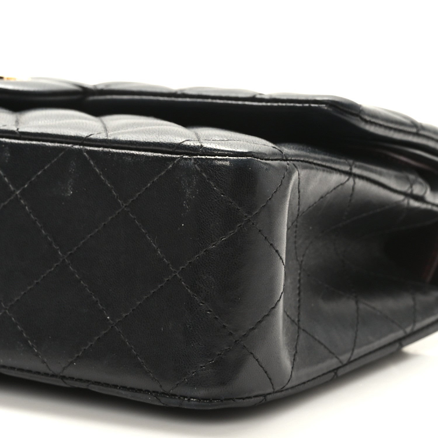Chanel Lambskin Quilted Medium Double Flap Black 9 of 9