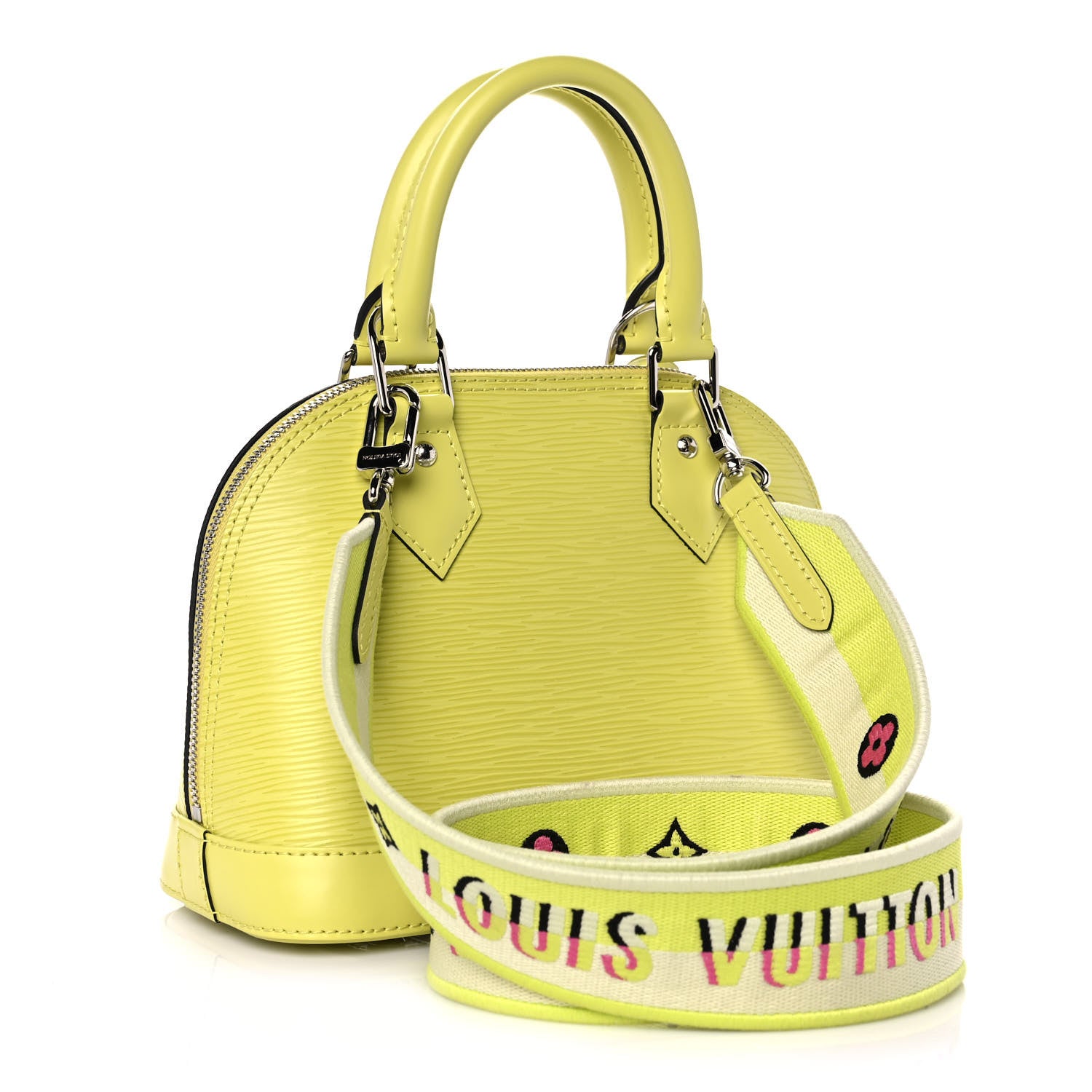 Louis Vuitton Epi Jacquard Alma BB Yellow Citron 3 of 8