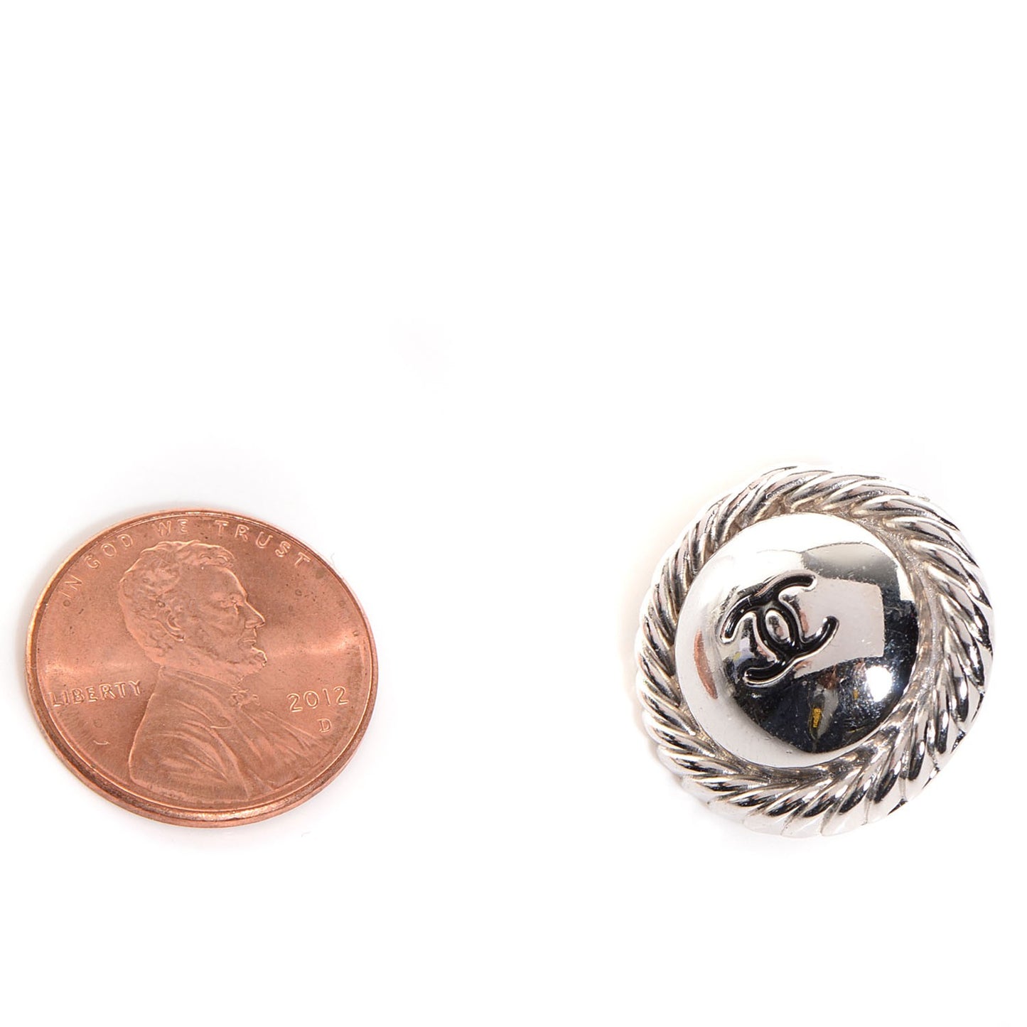 CC Clip On Earrings Silver