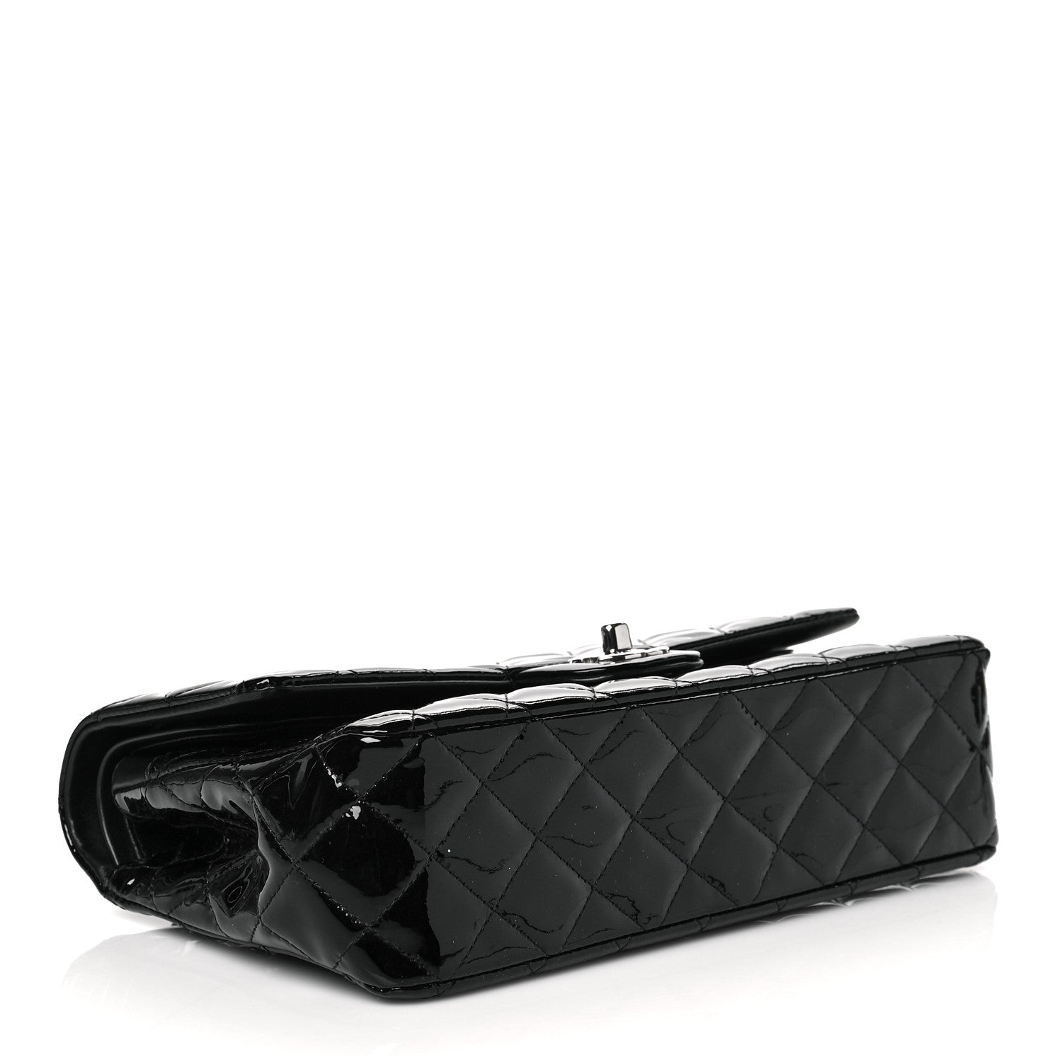 Chanel Patent Quilted Medium Double Flap Black 3 of 9