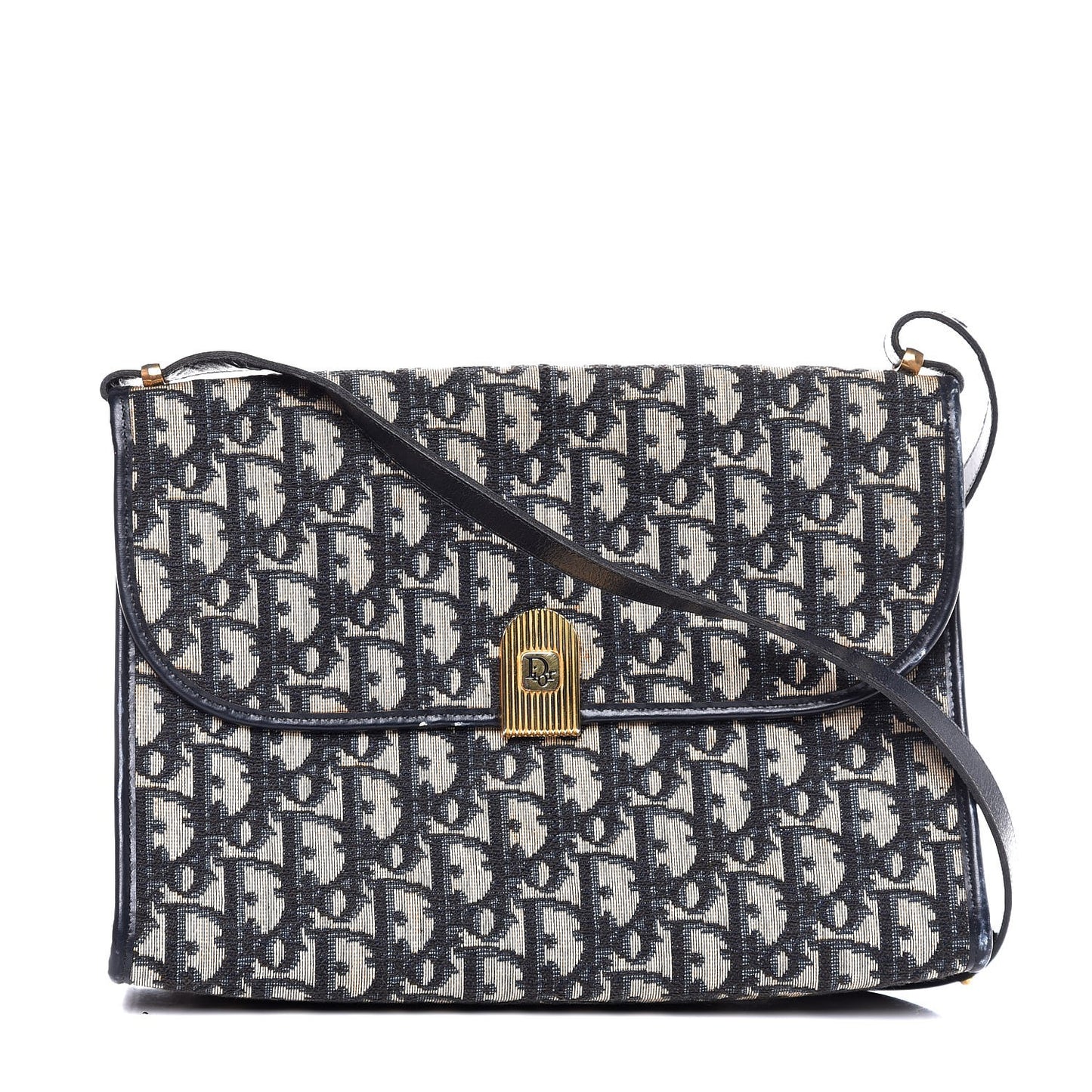 Monogram Shoulder Bag Navy Blue