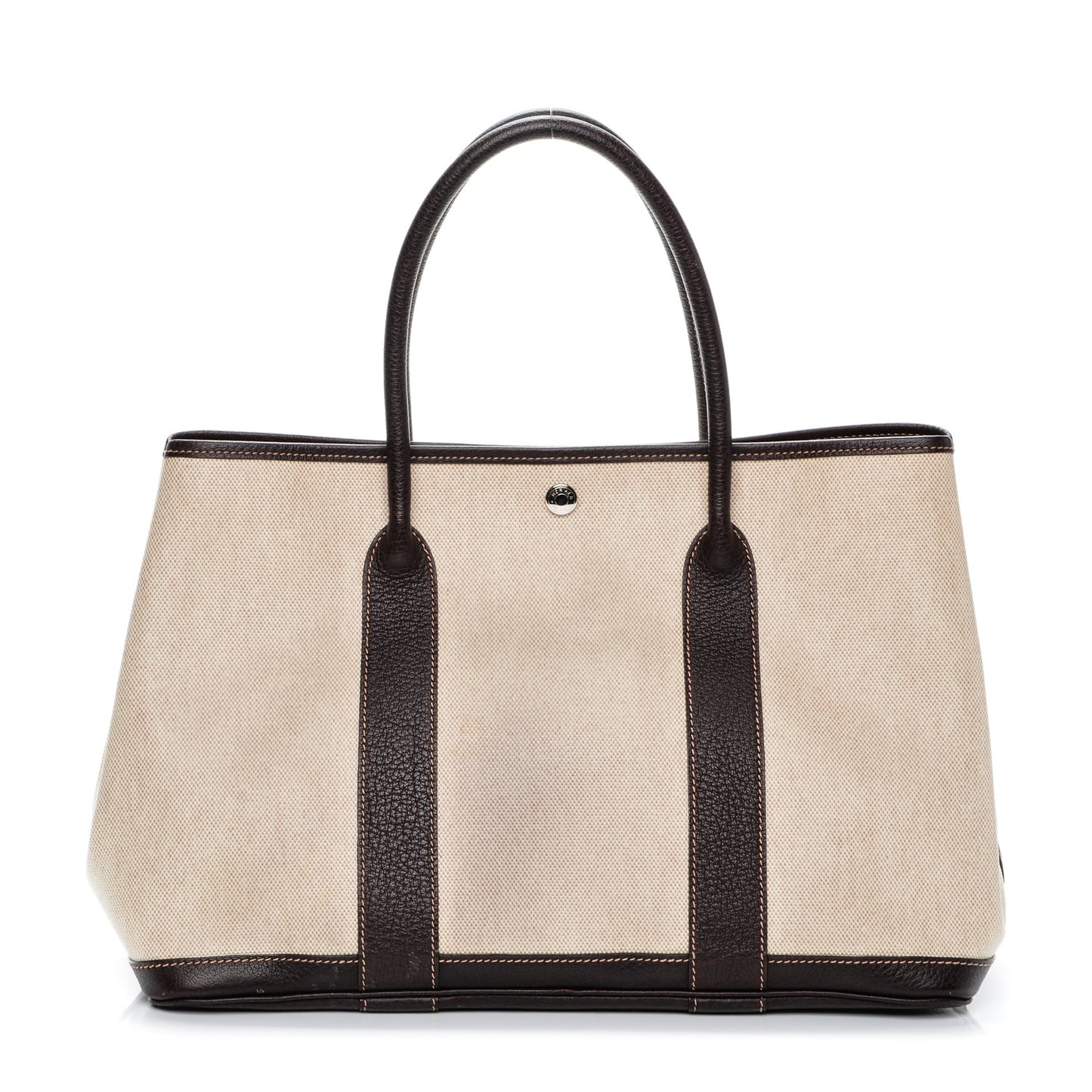 Buffle Skipper Toile Garden Party 36 MM Tote Marron Fonce