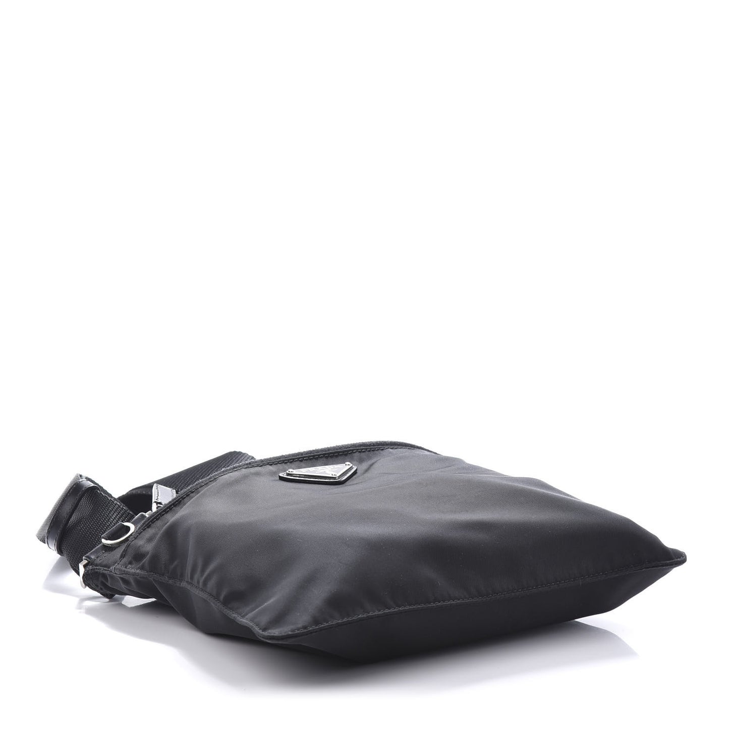 Nylon Vela Flat Messenger Bag Black