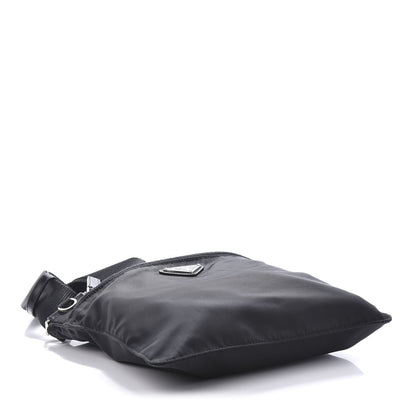 Prada Nylon Vela Flat Messenger Bag Black 4 of 9