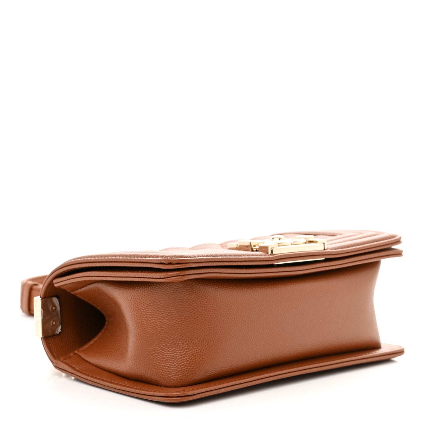 Caviar Quilted Small Boy Flap Brown