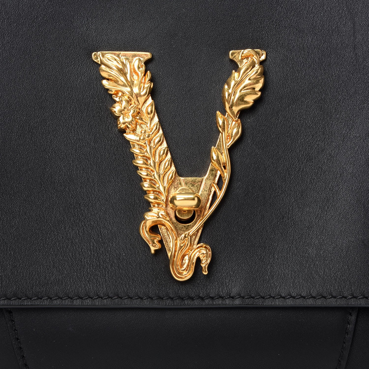 Versace Vitello Virtus First Line Clutch Black 9 of 9