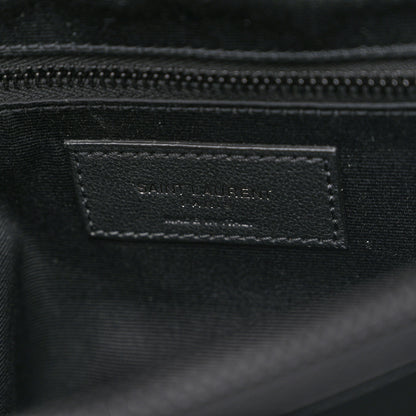 Saint Laurent Calfskin Y Quilted Monogram Monochrome Large Loulou Chain Satchel Black 7 of 12