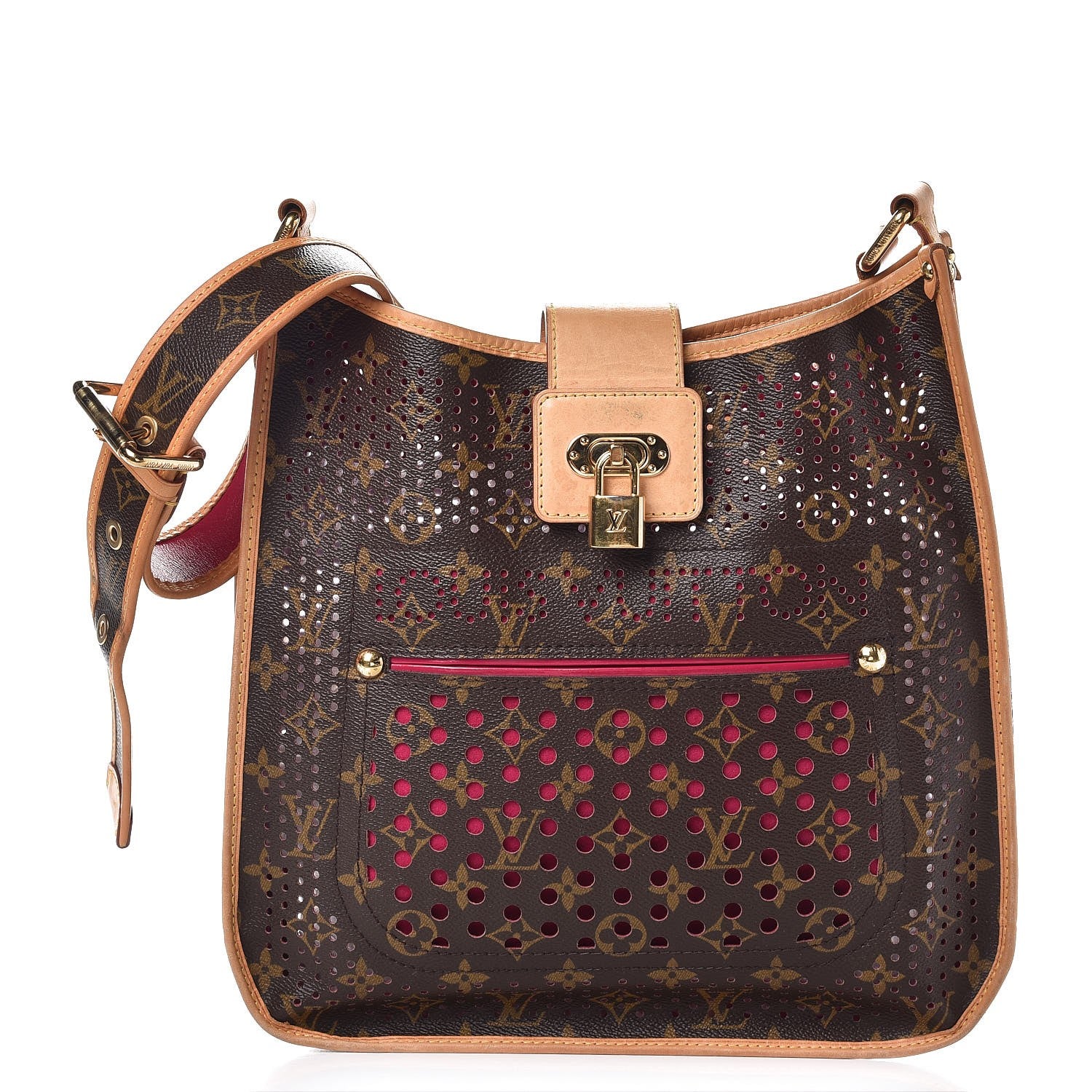 Louis Vuitton Monogram Perforated Musette Fuchsia 1 of 9