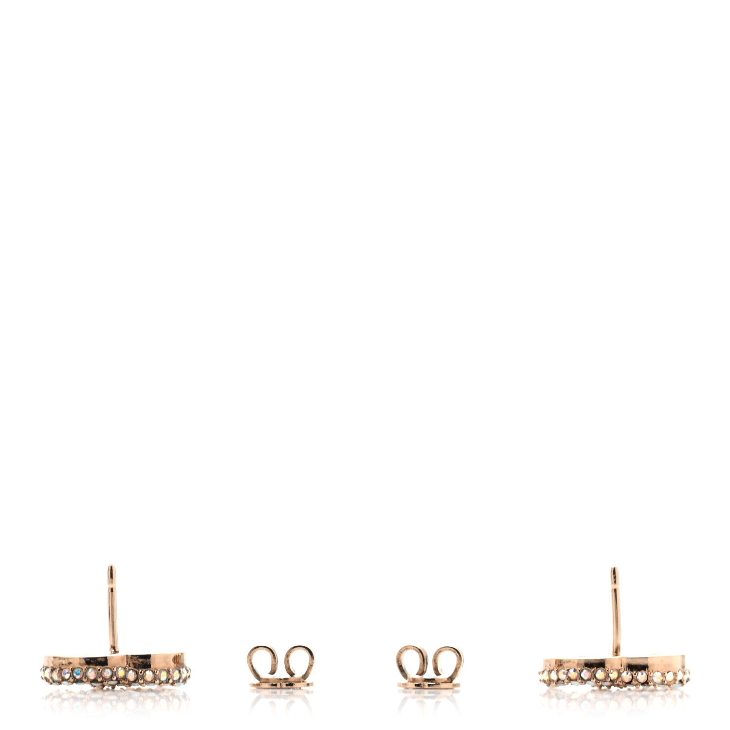 Gucci Crystal GG Marmont Stud Earrings Aurora Borealis 3 of 5