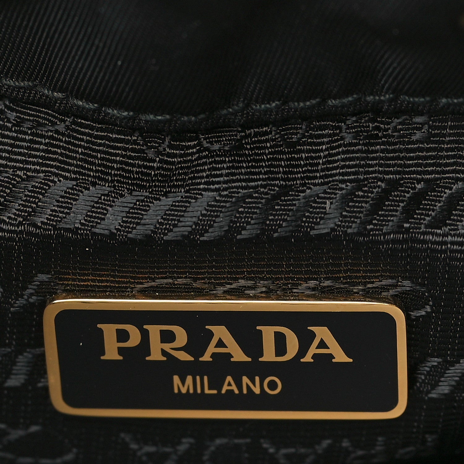 Prada Saffiano Tessuto Nylon Mini Bucket Crossbody Bag Black 6 of 9