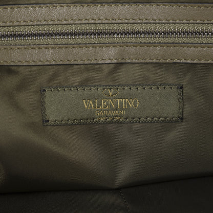 Valentino Garavani Nylon Printed Camustars Rockstud Messenger Bag Army Green White 8 of 9