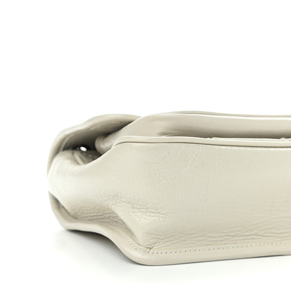 Saint Laurent Crinkled Calfskin Matelasse Monogram Baby Niki Chain Satchel Ivory 8 of 11
